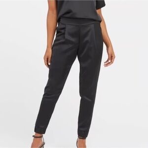 SPANX Black Tapered Track Pants